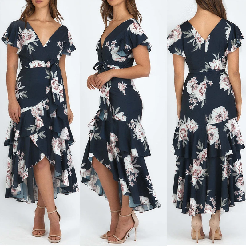 Женское длинное платье-трапеция, элегантное шикарное платье с цветочным принтом, V-образным вырезом, коротким пышным рукавом и асимметричны...
Женское длинное платье-трапеция, элегантное шикарное платье с цветочным принтом, V-образным вырезом, коротким пышным рукавом и асимметричны...