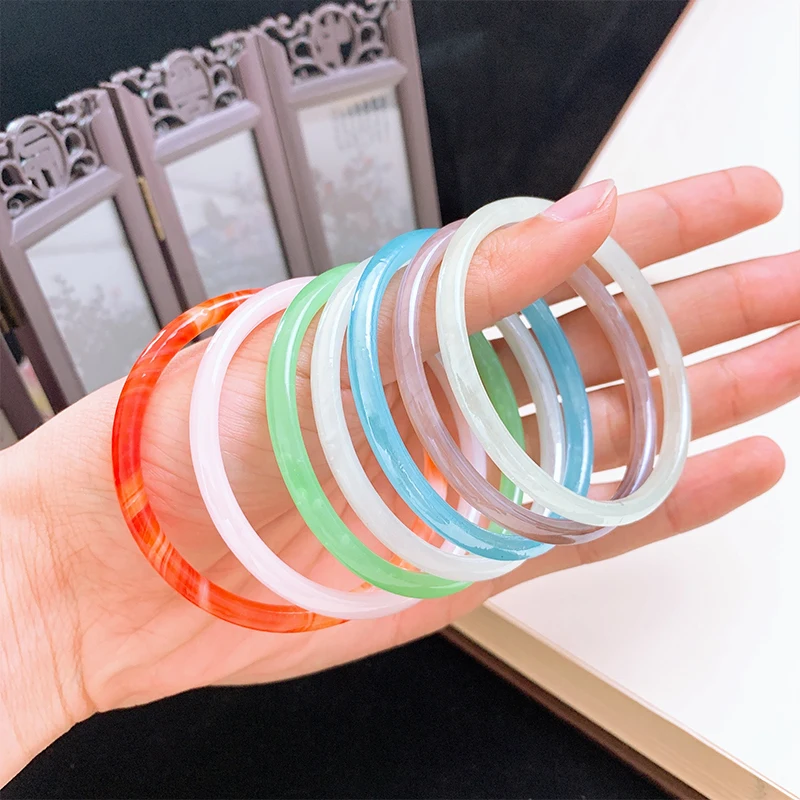 Women Glass Imitation Jade Bracelet Jingle Bangle Trendy Thin Strip Bracelets for Girl No Fading Fashion Bangles Jewelry
Women Glass Imitation Jade Bracelet Jingle Bangle Trendy Thin Strip Bracelets for Girl No Fading Fashion Bangles Jewelry