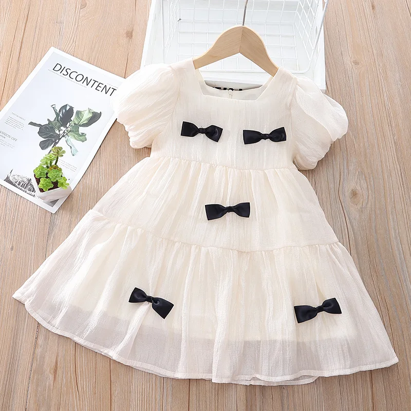 Kids Birthday Wedding Dresses For Summer Girl Clothes Fashion Bow Light Puff Sleeve Princess Dress 2-6 Years Children's Clothing
Kids Birthday Wedding Dresses For Summer Girl Clothes Fashion Bow Light Puff Sleeve Princess Dress 2-6 Years Children's Clothing