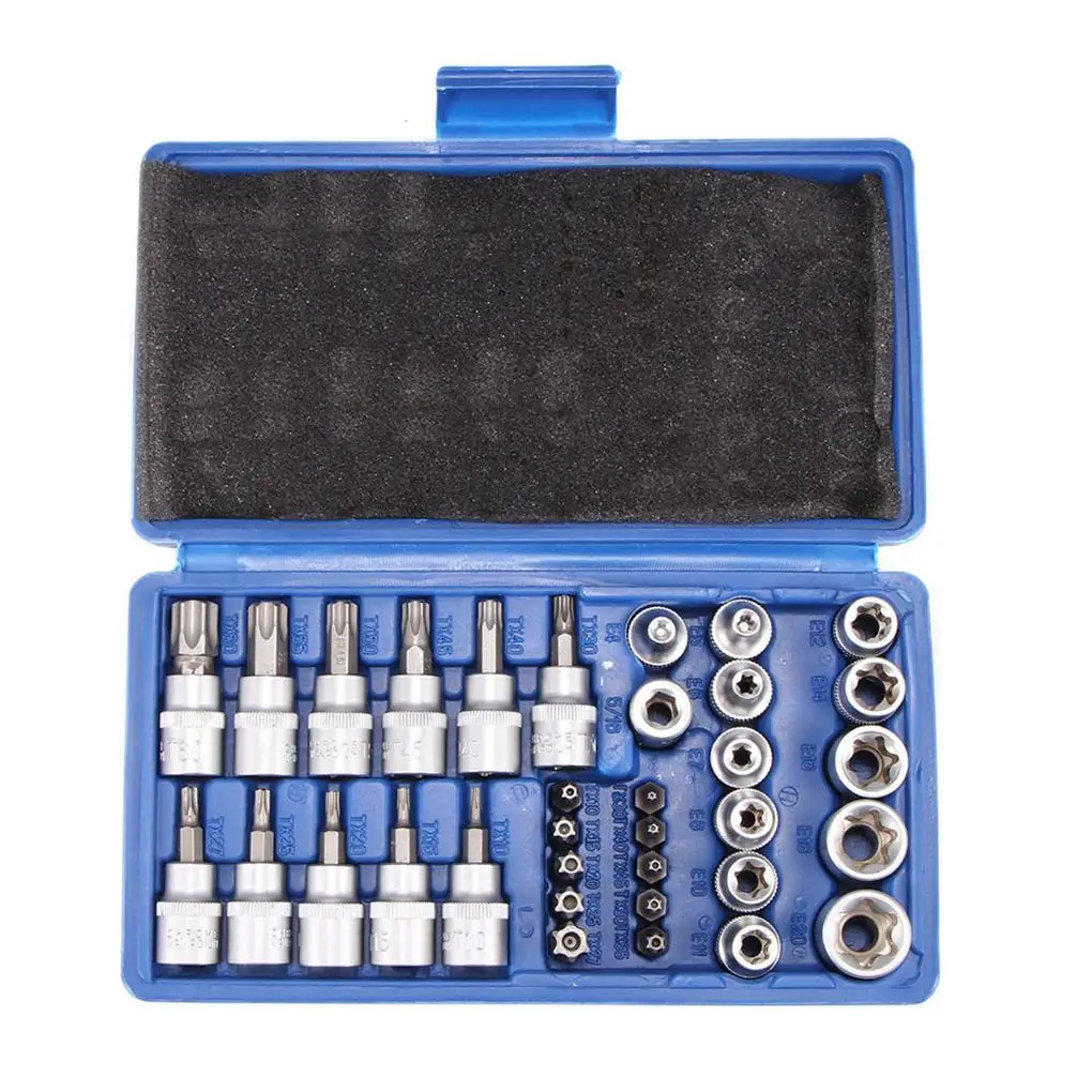 34 Pieces Screwdriver Sockets Set Household Universal Sturdy Hand Tool Nutdriver Component Screwdriver Sleeves
34 Pieces Screwdriver Sockets Set Household Universal Sturdy Hand Tool Nutdriver Component Screwdriver Sleeves