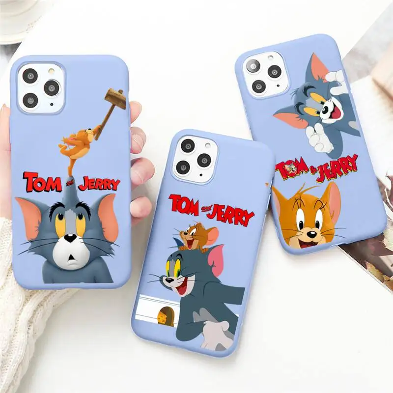 Cartoon Tom and Jerry Cat Mouse Phone Case for iPhone 13 12 mini 11 Pro Max X XR XS 8 7 6s Plus Candy purple Silicone cover
Cartoon Tom and Jerry Cat Mouse Phone Case for iPhone 13 12 mini 11 Pro Max X XR XS 8 7 6s Plus Candy purple Silicone cover