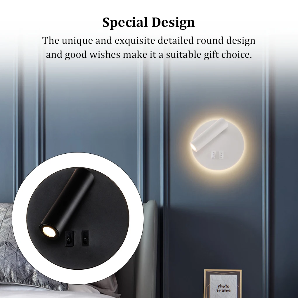 LED Wall Lamp Rotating Nordic-Style Spotlight Modern Round Ceiling Light Indoor Bedroom Bedside Corridor Living Room
LED Wall Lamp Rotating Nordic-Style Spotlight Modern Round Ceiling Light Indoor Bedroom Bedside Corridor Living Room