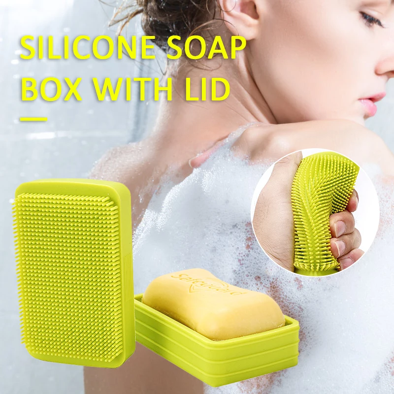 Household Portable Soap Dishes Container With Shower Brush Creative Bath Brush Double-sided Multifunctional Silicone Bath Brush
Household Portable Soap Dishes Container With Shower Brush Creative Bath Brush Double-sided Multifunctional Silicone Bath Brush