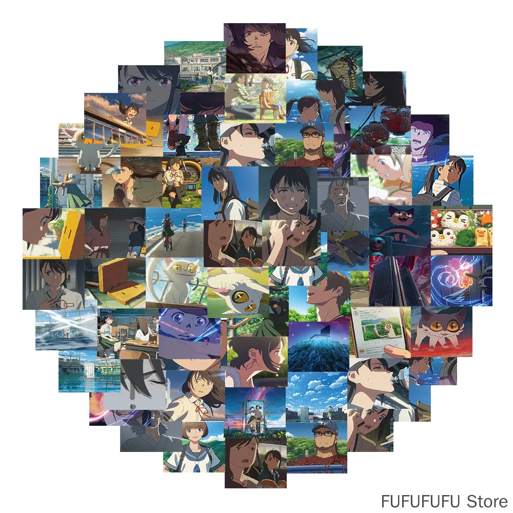 62pcs/set New Anime Suzume no Tojimari Dijin Cat Suzume Iwato Sota Munakata kawaii figure Sticker toys gifts 
62pcs/set New Anime Suzume no Tojimari Dijin Cat Suzume Iwato Sota Munakata kawaii figure Sticker toys gifts