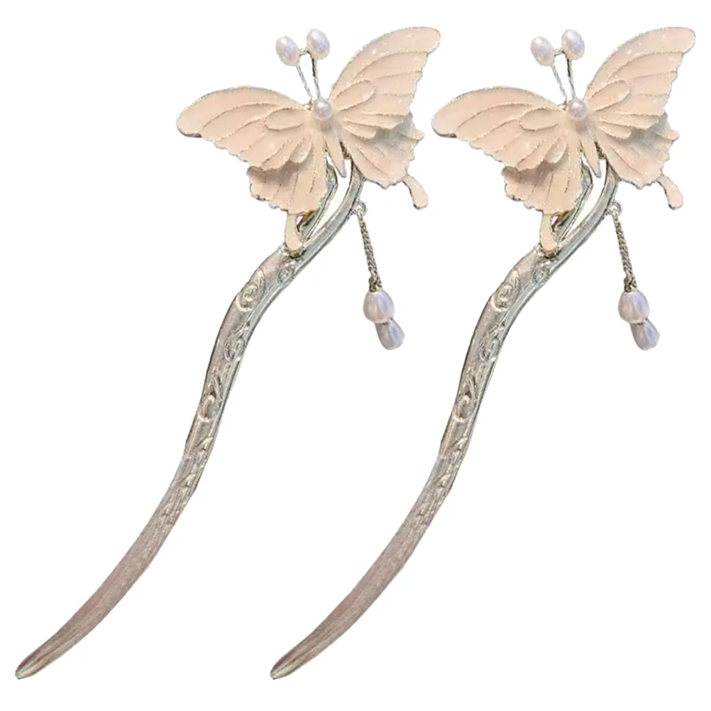 2pcs Butterfly Tassel Hair Sticks Retro Hairpin Pearl Hair Chopsticks Hair Forks
2pcs Butterfly Tassel Hair Sticks Retro Hairpin Pearl Hair Chopsticks Hair Forks