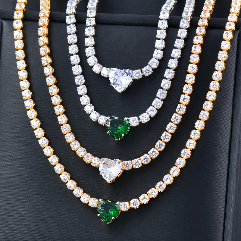 SINLEERY Romantic Necklace For Women Green White Heart Crystal Chain wedding accessories Female Chocker Jewelry XL939 SSK
SINLEERY Romantic Necklace For Women Green White Heart Crystal Chain wedding accessories Female Chocker Jewelry XL939 SSK