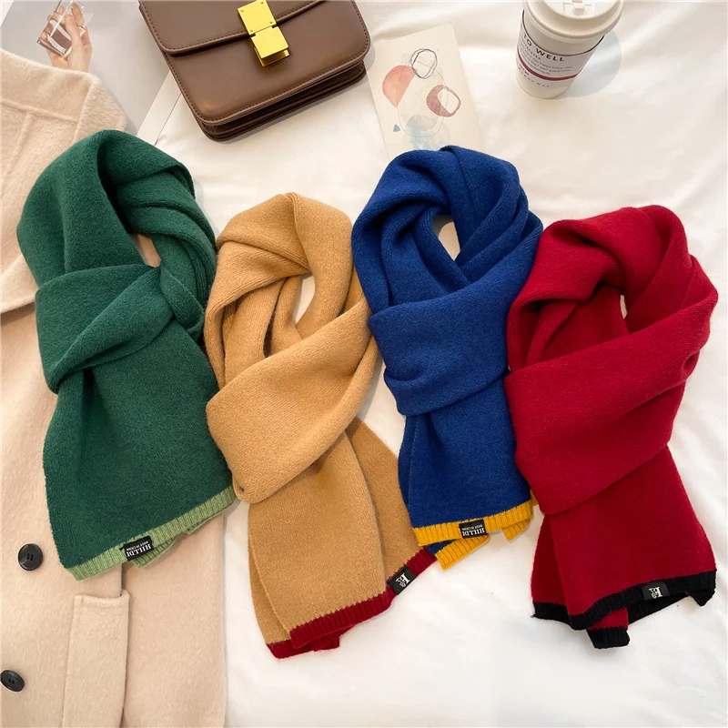 Korean Style Winter Women Knitted Scarf Design Woolen Yarm Warm Cashmere Scarves Pure Color Neckerchief Lady Skinny Echarpe 2022
Korean Style Winter Women Knitted Scarf Design Woolen Yarm Warm Cashmere Scarves Pure Color Neckerchief Lady Skinny Echarpe 2022