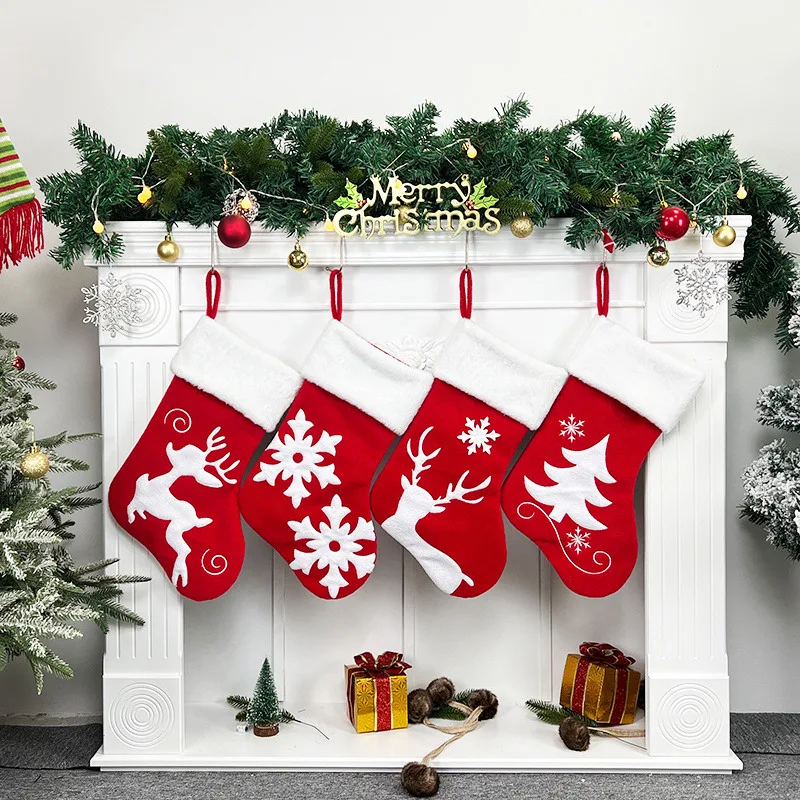 Christmas Stockings Socks Gift Candy Bag Christmas Decorations for Home New Year Deer Elk Pocket Hanging Xmas Tree Ornament
Christmas Stockings Socks Gift Candy Bag Christmas Decorations for Home New Year Deer Elk Pocket Hanging Xmas Tree Ornament