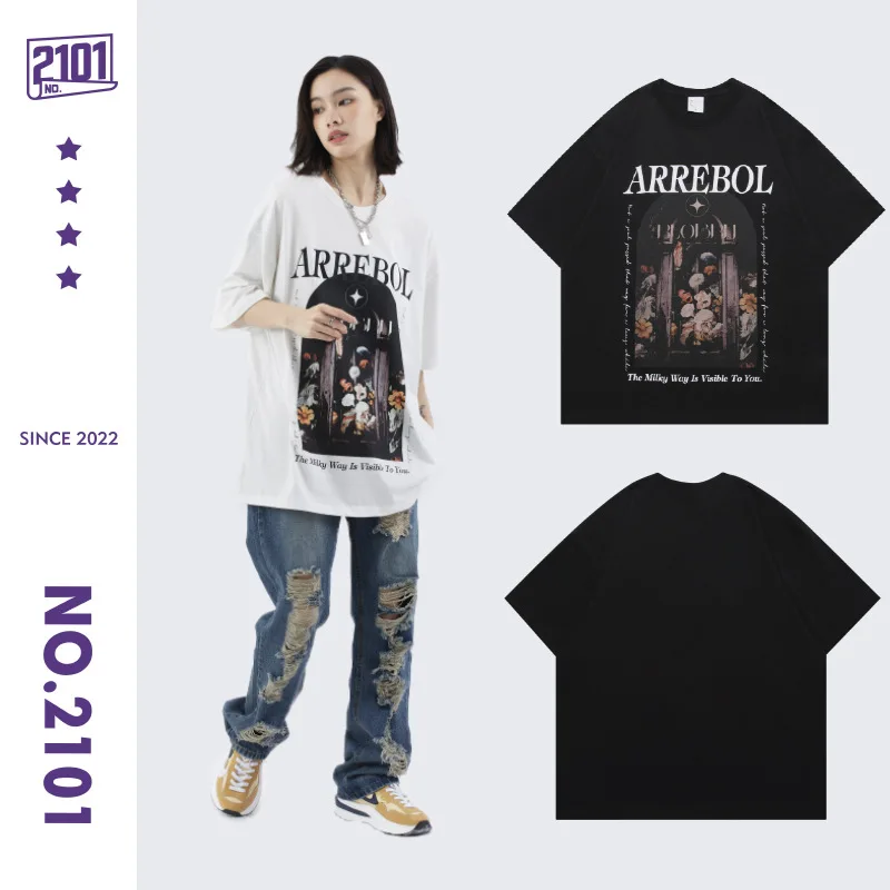 KAZUE-Summer dark wind flower print original design tide brand short-sleeved t-shirt for men and women
KAZUE-Summer dark wind flower print original design tide brand short-sleeved t-shirt for men and women