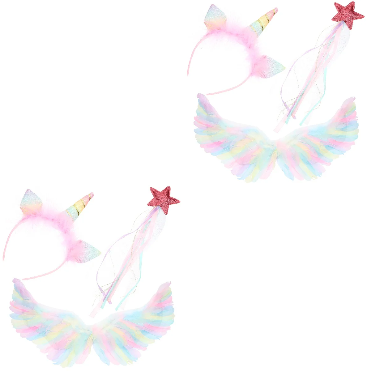 2 Sets Angel Fairy Wing Performance Costume Prop Kids Unicorn Headband Fairy Wand
2 Sets Angel Fairy Wing Performance Costume Prop Kids Unicorn Headband Fairy Wand