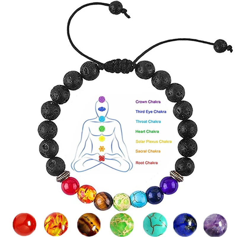 Natural Lava Stone Beads Bracelet Healing Balance Chakra Volcanic Stone Bracelet Men Colorful Energy Stones Bracelets Jewelry
Natural Lava Stone Beads Bracelet Healing Balance Chakra Volcanic Stone Bracelet Men Colorful Energy Stones Bracelets Jewelry