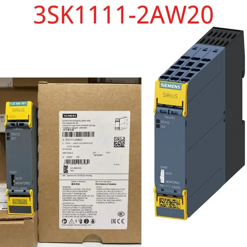 Реле безопасности SIRIUS 3SK1111-2AW2 0, базовое реле серии, стабилизирующие цепи 3, без контактов плюс, реле сигнала
Реле безопасности SIRIUS 3SK1111-2AW2 0, базовое реле серии, стабилизирующие цепи 3, без контактов плюс, реле сигнала