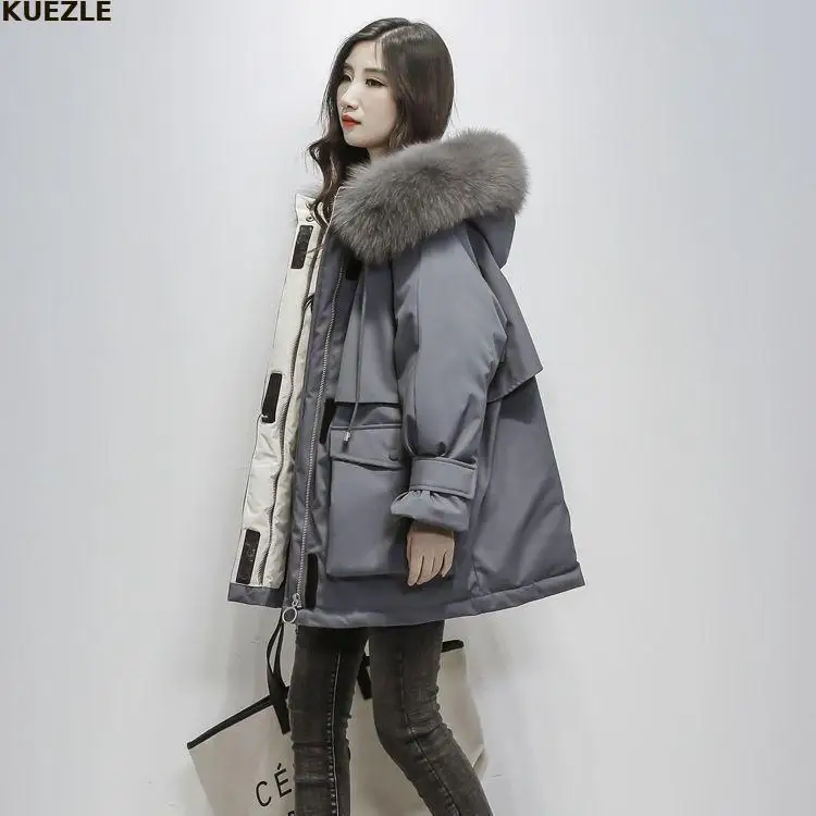 Women Winter thick warm Parkas Jacket Mid- Length Fur Puffer Parkas Coat With Removable big Fur Collar Windproof Parkas 2022 XL
Women Winter thick warm Parkas Jacket Mid- Length Fur Puffer Parkas Coat With Removable big Fur Collar Windproof Parkas 2022 XL