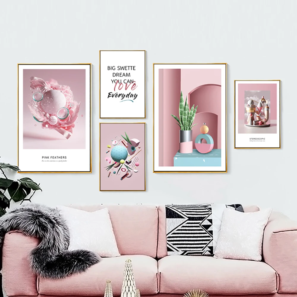Pink Feather Botanical Geometric Wall Art Canvas Painting Nordic Posters And Prints For Living Room Home Decor Frameless
Pink Feather Botanical Geometric Wall Art Canvas Painting Nordic Posters And Prints For Living Room Home Decor Frameless