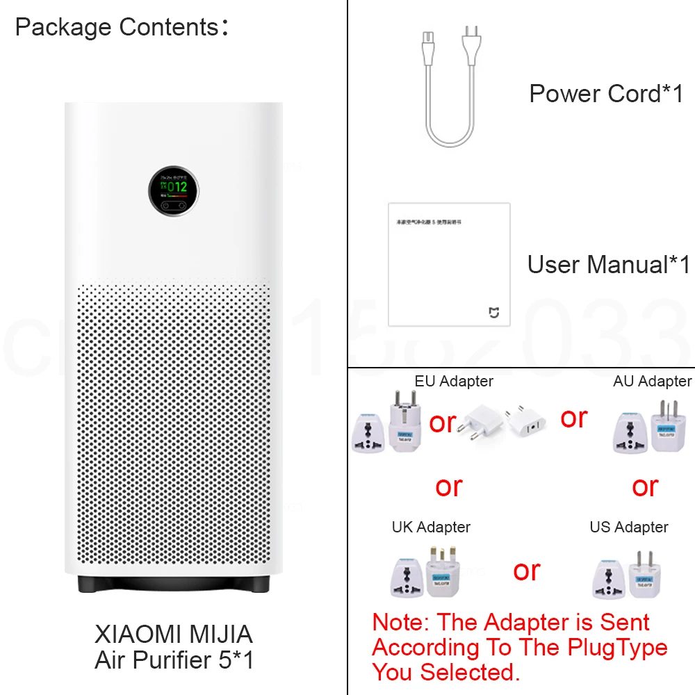 Очиститель воздуха XIAOMI MIJIA 5, для домашней аллергии, шерсти домашних животных в спальне, покрывает до 28-48 ㎡ ,CN версия с адаптером, для вирусов, пыли
Очиститель воздуха XIAOMI MIJIA 5, для домашней аллергии, шерсти домашних животных в спальне, покрывает до 28-48 ㎡ ,CN версия с адаптером, для вирусов, пыли
