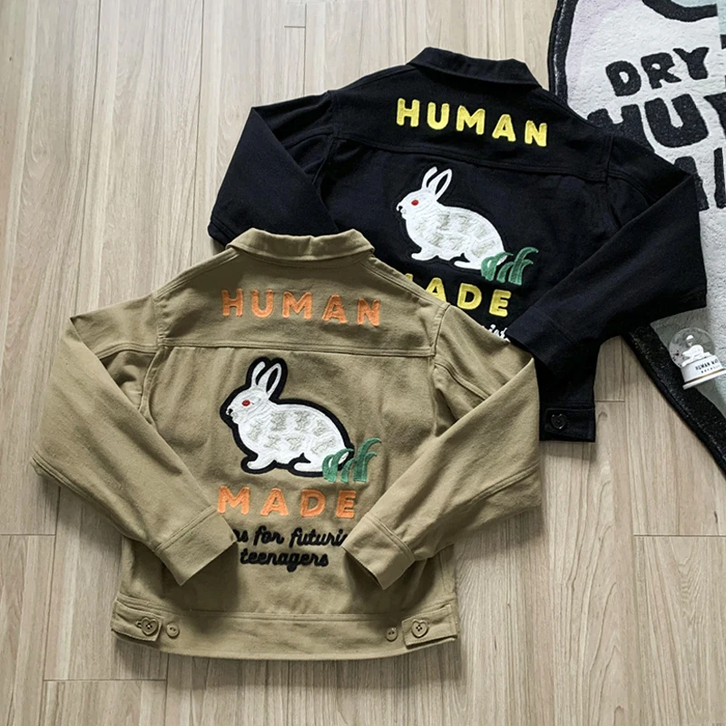 1:1 Best Quality Rabbit Embroidery Human Made Jacket Men Women Jeans Vintage Coats Jackets
1:1 Best Quality Rabbit Embroidery Human Made Jacket Men Women Jeans Vintage Coats Jackets