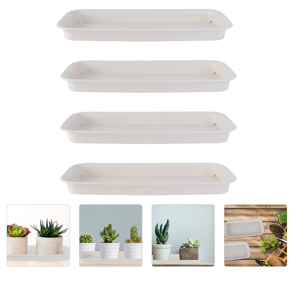 4 Pcs Flowerbed Decor Live Indoor Tray Pot Holder Large Indoor Potted Flowerpot Holders Rectangular Water Pans Raw Material Pp
4 Pcs Flowerbed Decor Live Indoor Tray Pot Holder Large Indoor Potted Flowerpot Holders Rectangular Water Pans Raw Material Pp