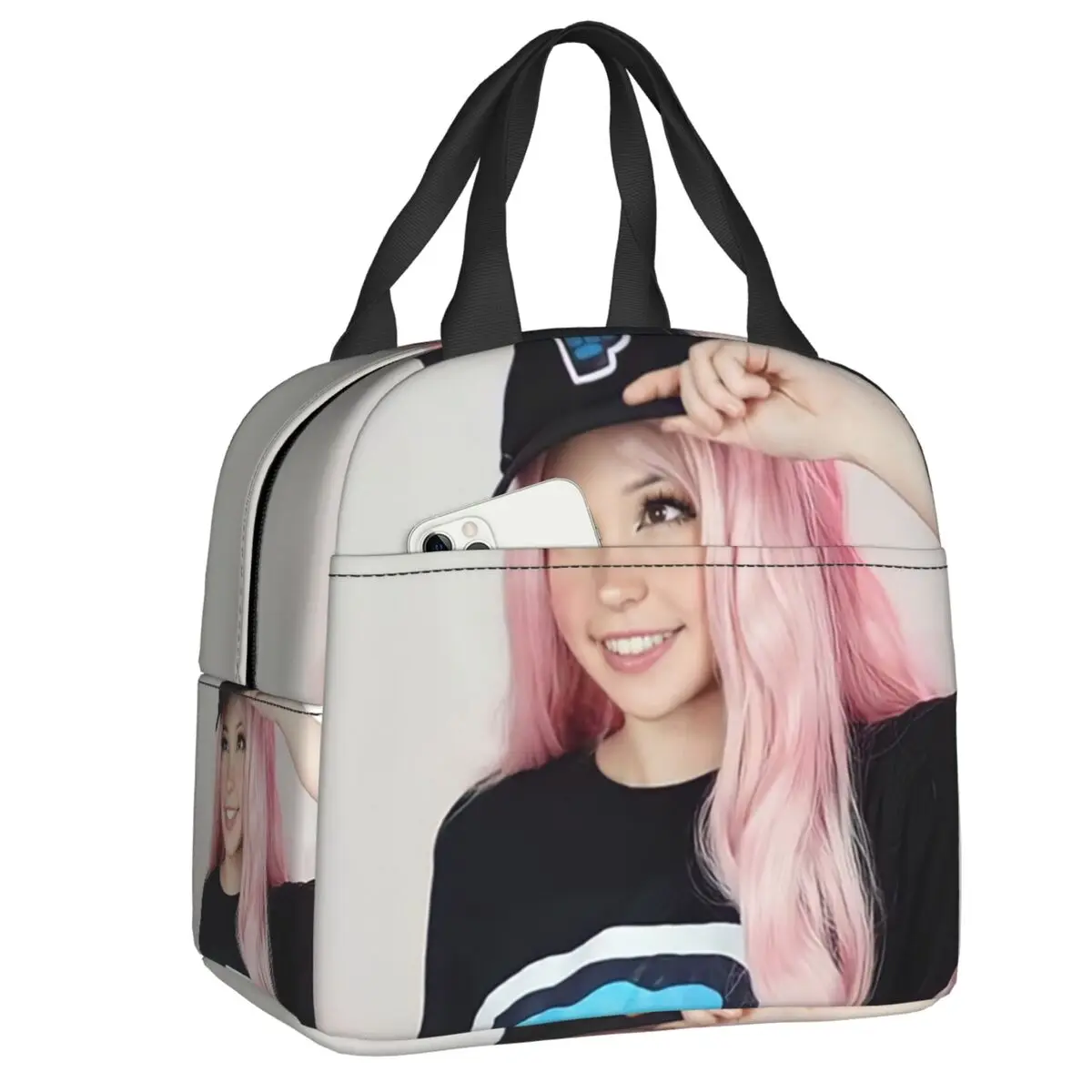 

Belle Delphine Insulated Lunch Bag for Women Leakproof Internet Celebrity Thermal Cooler Lunch Tote Kids School Children