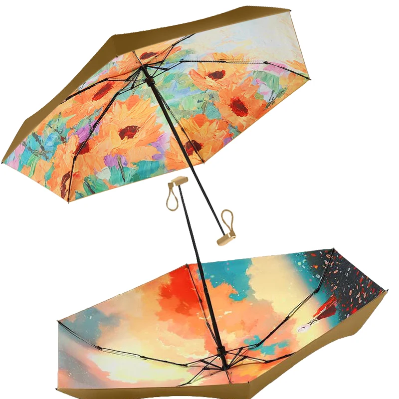 

Pocket Umbrella Mini Umbrellas Anti UV Six Folding Parasol Small Rain Women Sun Protection Paraguas Portable For Travel Gifts