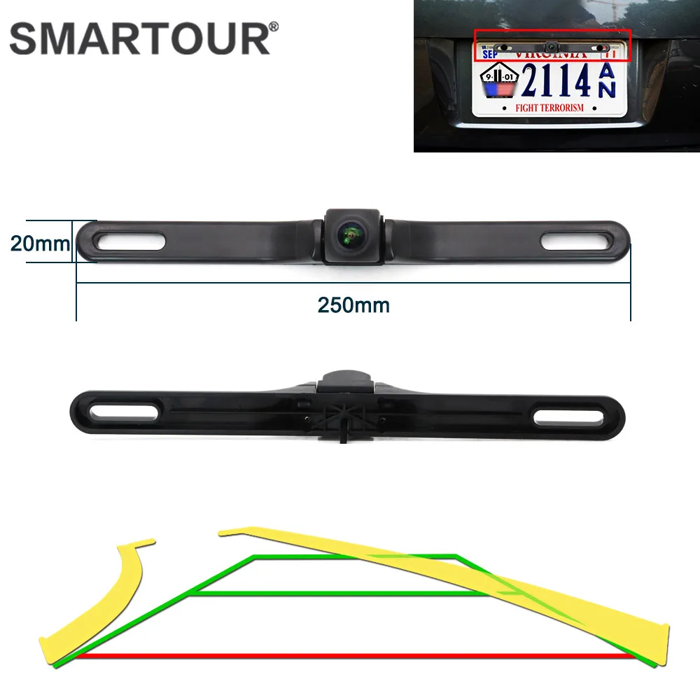 Динамическая траектория AHD 1080P Парковочная камера Широкое ночное видение Автомобильный вид сзади Реверс резервного копирования для камеры с рамкой номерного знака США
Динамическая траектория AHD 1080P Парковочная камера Широкое ночное видение Автомобильный вид сзади Реверс резервного копирования для камеры с рамкой номерного знака США