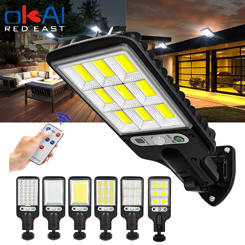LED Solar Street Lights COB+SMD Outdoor Solar Lamp With 3 Light Mode Waterproof Motion Sensor Security Lighting for Garden Patio
LED Solar Street Lights COB+SMD Outdoor Solar Lamp With 3 Light Mode Waterproof Motion Sensor Security Lighting for Garden Patio