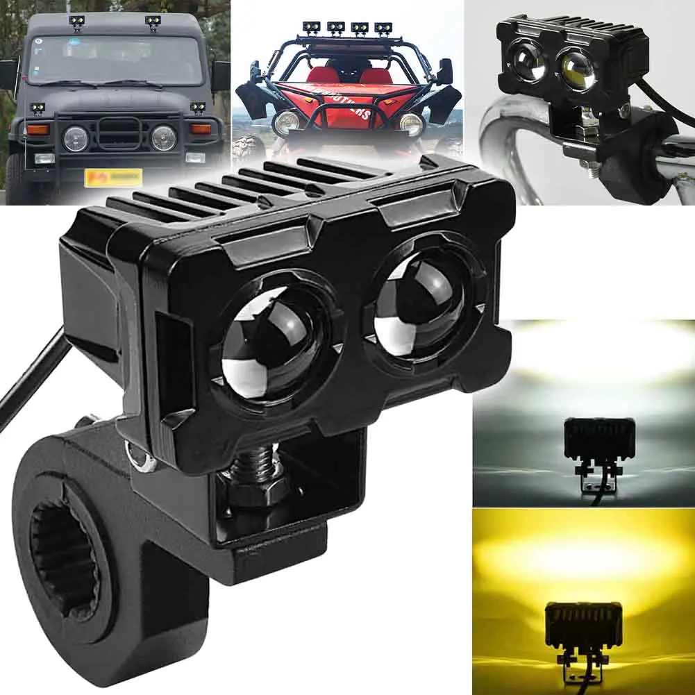 1PC LED Motorcycle Headlight Auxiliary Light DC12-85V Yellow+White Off Road Spotlight High/Low Beam Fog Light For Motorbike ATV
1PC LED Motorcycle Headlight Auxiliary Light DC12-85V Yellow+White Off Road Spotlight High/Low Beam Fog Light For Motorbike ATV