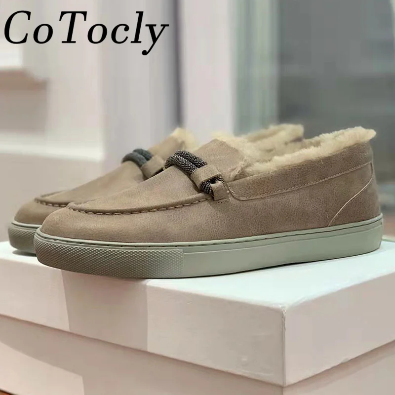 Cow Suede Loafers Women Round Toe Slip-on Driving Shoes Flat Mules Wool Warm Winter Shoes Casual Comfort Walking Shoes Woman
Cow Suede Loafers Women Round Toe Slip-on Driving Shoes Flat Mules Wool Warm Winter Shoes Casual Comfort Walking Shoes Woman