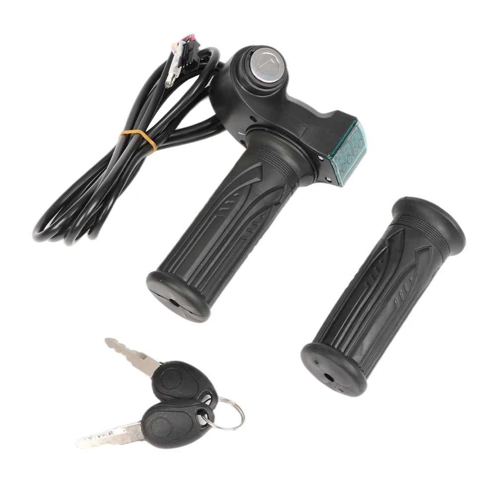 E-Bicycle Accessory 24/36/48/60/72V LED Digital Meter Electric Bike Scooter Throttle Grip Handlebar Black Electric Car Handle
E-Bicycle Accessory 24/36/48/60/72V LED Digital Meter Electric Bike Scooter Throttle Grip Handlebar Black Electric Car Handle