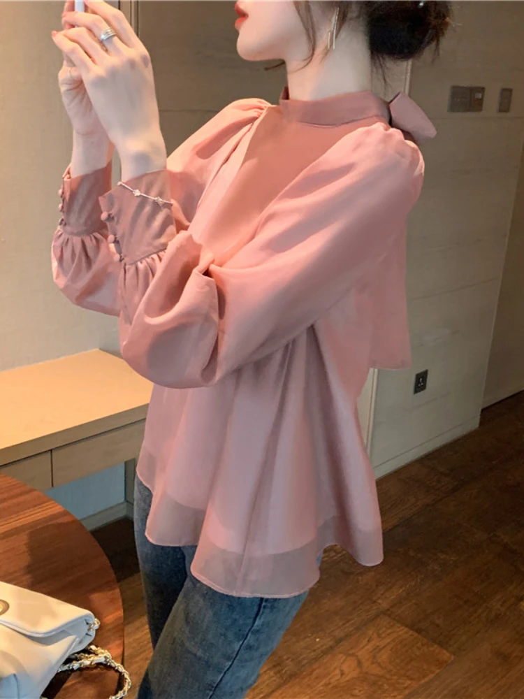 Free Shipping New Fashion Spring Sweet Palace Lantern Puff Sleeve Top Bow Blouse Female Fairy Chiffon Shirt
Free Shipping New Fashion Spring Sweet Palace Lantern Puff Sleeve Top Bow Blouse Female Fairy Chiffon Shirt