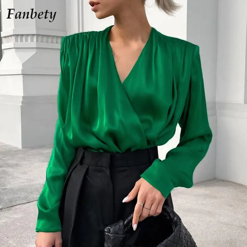 Women Elegant Solid Color Blouse Shirts Autumn Office Casual Long Sleeve Pullover Tops Ladies New Fashion Loose Blusa Streetwear
Women Elegant Solid Color Blouse Shirts Autumn Office Casual Long Sleeve Pullover Tops Ladies New Fashion Loose Blusa Streetwear