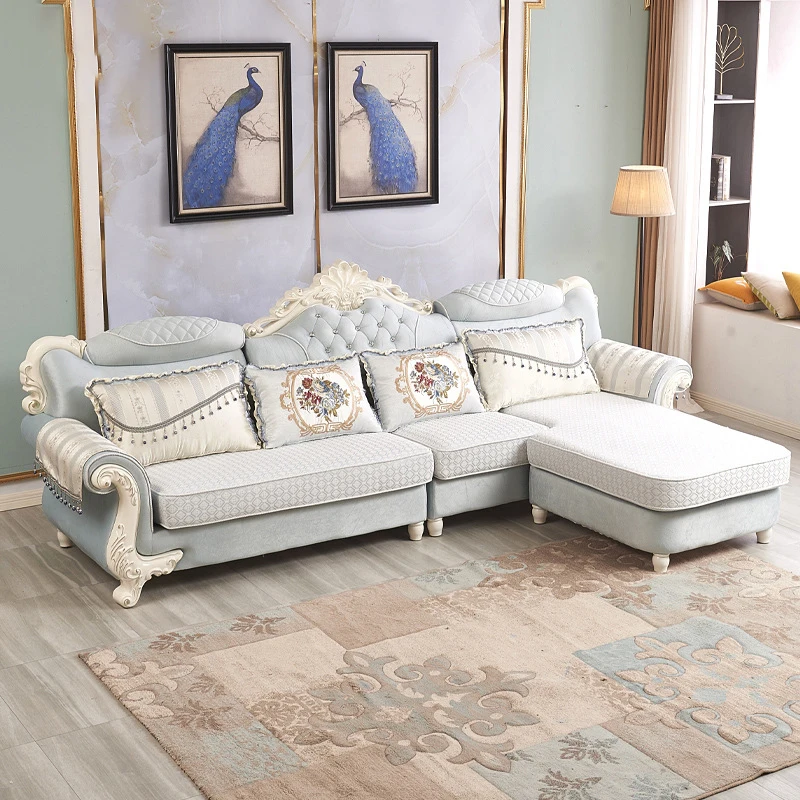European-style Fabric Sofa Living Room Combination Corner Imperial Concubine Apartment Package Removable and Washable Solid Wood
European-style Fabric Sofa Living Room Combination Corner Imperial Concubine Apartment Package Removable and Washable Solid Wood