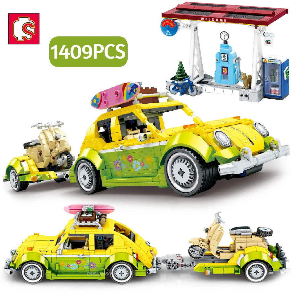 SEMBO 1409PCS Technical Ideas Tourist Picnic Car Building Blocks Trailer Set Motorcycle Vehicle Educational Bricks Children Toys 
SEMBO 1409PCS Technical Ideas Tourist Picnic Car Building Blocks Trailer Set Motorcycle Vehicle Educational Bricks Children Toys