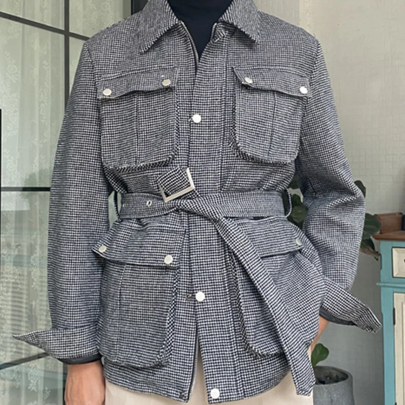 Homme Monteau Pilot Jacket Men Fall Winter Thickened Abrigo Hombre Belt Coat Men Thousand Bird Grid Male Trench Coat Erkek Mont
Homme Monteau Pilot Jacket Men Fall Winter Thickened Abrigo Hombre Belt Coat Men Thousand Bird Grid Male Trench Coat Erkek Mont