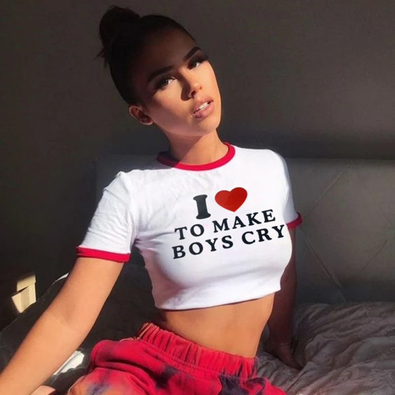 Summer Y2K Harajuku T-Shirt Slim Girl Crop Top Tees Women'S Clothing Tops Letter Love Print Retro Gothic Streetwear T-Shirts 
Summer Y2K Harajuku T-Shirt Slim Girl Crop Top Tees Women'S Clothing Tops Letter Love Print Retro Gothic Streetwear T-Shirts