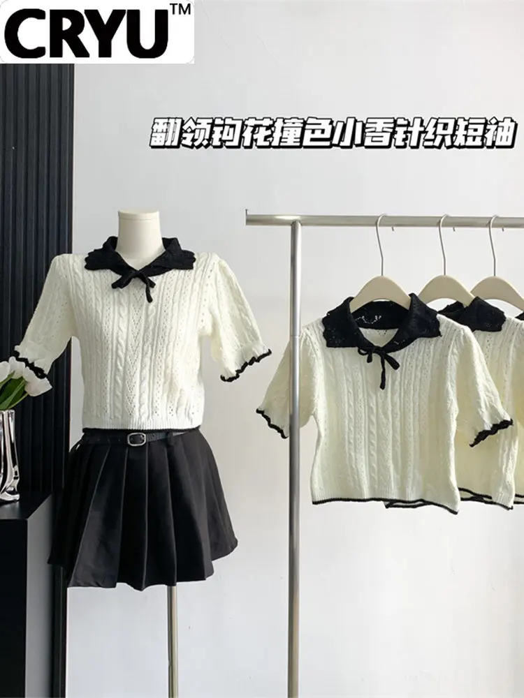 2023 Summer Women Short Sleeve Contrast Color T-Shirts Vintage Tees Korean Fashion Knit Tops Mori Girl Streetwear Stretch Tide
2023 Summer Women Short Sleeve Contrast Color T-Shirts Vintage Tees Korean Fashion Knit Tops Mori Girl Streetwear Stretch Tide