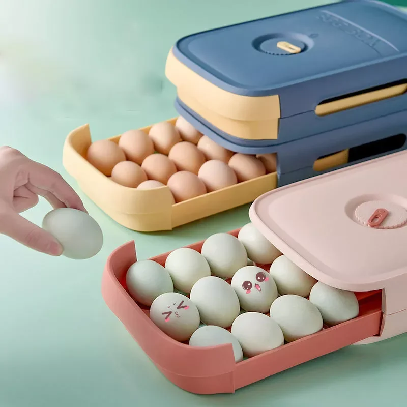 FOLOBE Kitchen Egg Storage Box Drawer Type Container For Eggs Adjustable Time Organizer Case Kitchen Refrigerator Arrangement
FOLOBE Kitchen Egg Storage Box Drawer Type Container For Eggs Adjustable Time Organizer Case Kitchen Refrigerator Arrangement