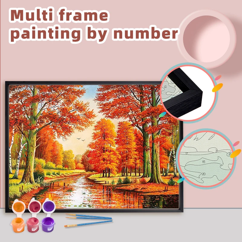 CHENISTORY Painting By Numbers With Multi Aluminium Frame Kits Wall Art On Canvas Autumn Scenery For Living Room Home Decor Gift
CHENISTORY Painting By Numbers With Multi Aluminium Frame Kits Wall Art On Canvas Autumn Scenery For Living Room Home Decor Gift