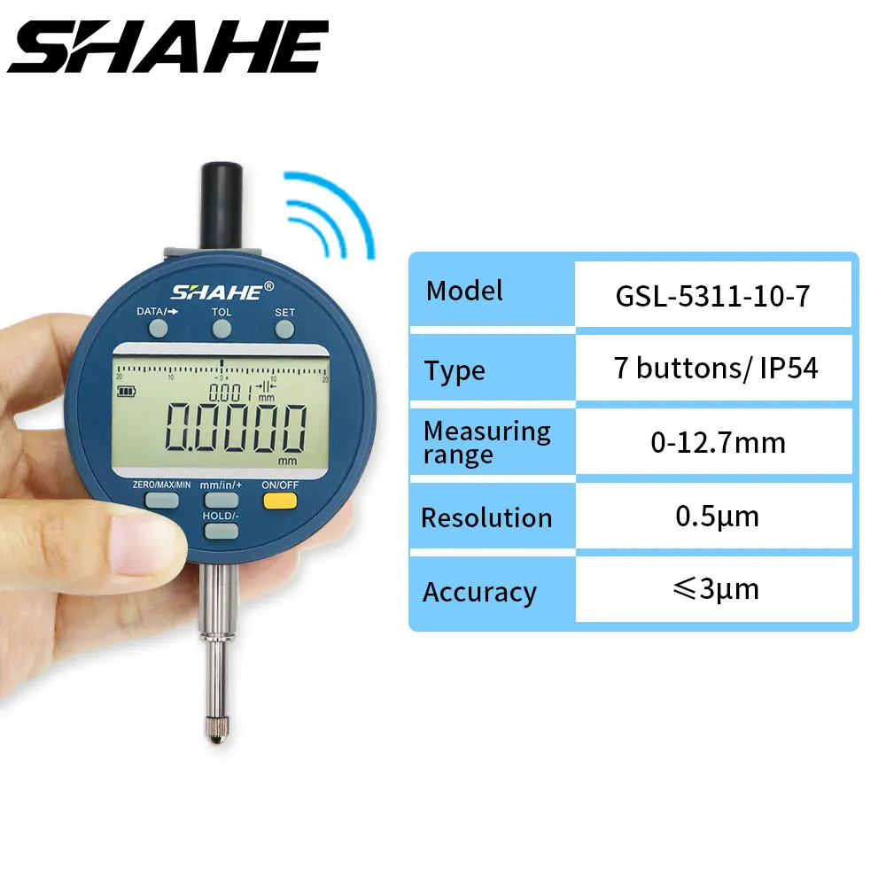 Беспроводной цифровой индикатор SHAHE IP54/IP65, разрешение 0,5 мкм, 0-12,7/25,4/50,8 мм
Беспроводной цифровой индикатор SHAHE IP54/IP65, разрешение 0,5 мкм, 0-12,7/25,4/50,8 мм