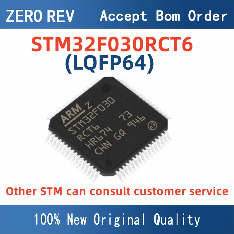 STM32F030RCT6 ARM Cortex-M3 32-bit IC MCU STM32F030 STM32F STM32 STM LQFP64 Chip Microcontroller Brand new original U&L
STM32F030RCT6 ARM Cortex-M3 32-bit IC MCU STM32F030 STM32F STM32 STM LQFP64 Chip Microcontroller Brand new original U&L