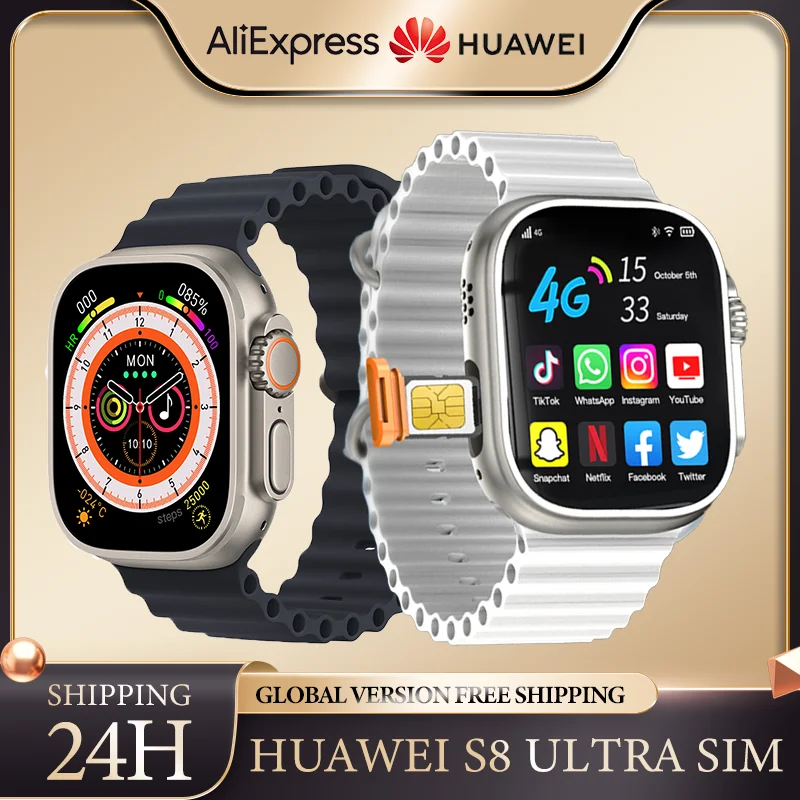 Huawei S8 Ultra Smartwatch 5G SIM Card 4G+64G Large Alomed Screen Sport Watches Women NFC Compass GPS Series 8 for IOS Android
Huawei S8 Ultra Smartwatch 5G SIM Card 4G+64G Large Alomed Screen Sport Watches Women NFC Compass GPS Series 8 for IOS Android