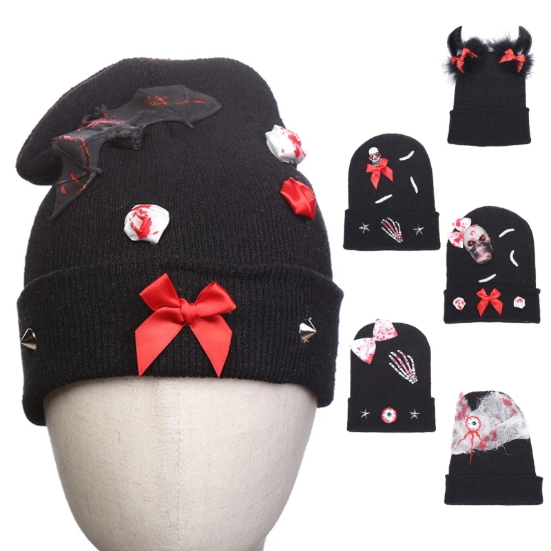 Halloween Scary Elements Winter Hat Color Matching Hats for Adult Knitted Keep Warm Cosplay Hats Teenagers Daily Wear
Halloween Scary Elements Winter Hat Color Matching Hats for Adult Knitted Keep Warm Cosplay Hats Teenagers Daily Wear