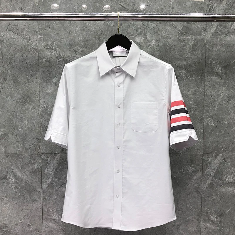 TB THOM Striped Shirt Summer New Fashion Oversized Cotton Tops Regular Fit Blouses Casual Fashion Brand Short Sleeve Men Shirts
TB THOM Striped Shirt Summer New Fashion Oversized Cotton Tops Regular Fit Blouses Casual Fashion Brand Short Sleeve Men Shirts