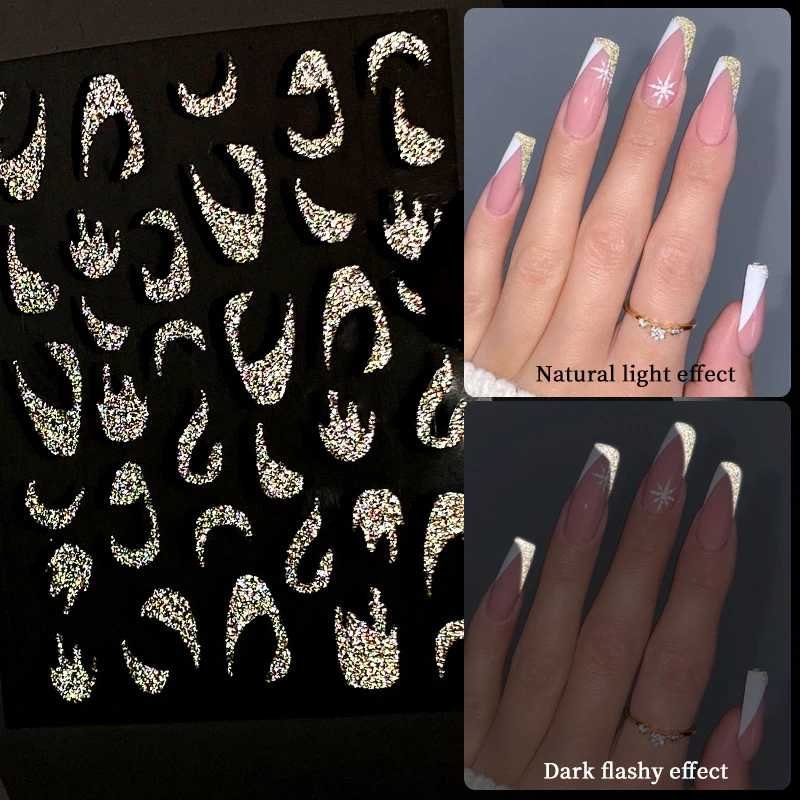 1 Sheet 3D Nail Stickers Irregular French Manicure Design Nail Stickers Self-Adhesive Glitter Nail Art Sticker 3D Nail Decals
1 Sheet 3D Nail Stickers Irregular French Manicure Design Nail Stickers Self-Adhesive Glitter Nail Art Sticker 3D Nail Decals
