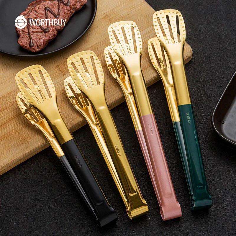 Non-Slip Stainless Steel Food Tongs Meat Salad Bread Serving Tongs For Barbecue Kitchen Accessories Cooking Utensils
Non-Slip Stainless Steel Food Tongs Meat Salad Bread Serving Tongs For Barbecue Kitchen Accessories Cooking Utensils