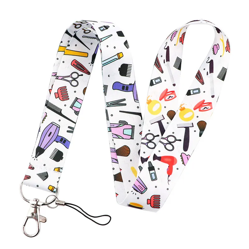 Cartoon Hairdresser barber Keychain Lanyard Neck Strap for Key ID Card Straps Badge Holder DIY Hanging Rope Neckband Accessories
Cartoon Hairdresser barber Keychain Lanyard Neck Strap for Key ID Card Straps Badge Holder DIY Hanging Rope Neckband Accessories
