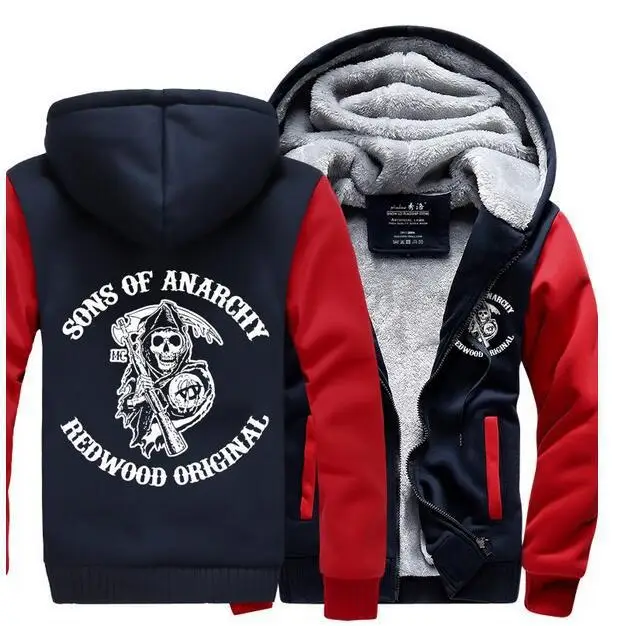 Sons Of Anarchy Fleece Cotton Coats Winter Warm Zip Up Hoodies Print Mens Hoodies Jacket Thicken Sweaterwear
Sons Of Anarchy Fleece Cotton Coats Winter Warm Zip Up Hoodies Print Mens Hoodies Jacket Thicken Sweaterwear