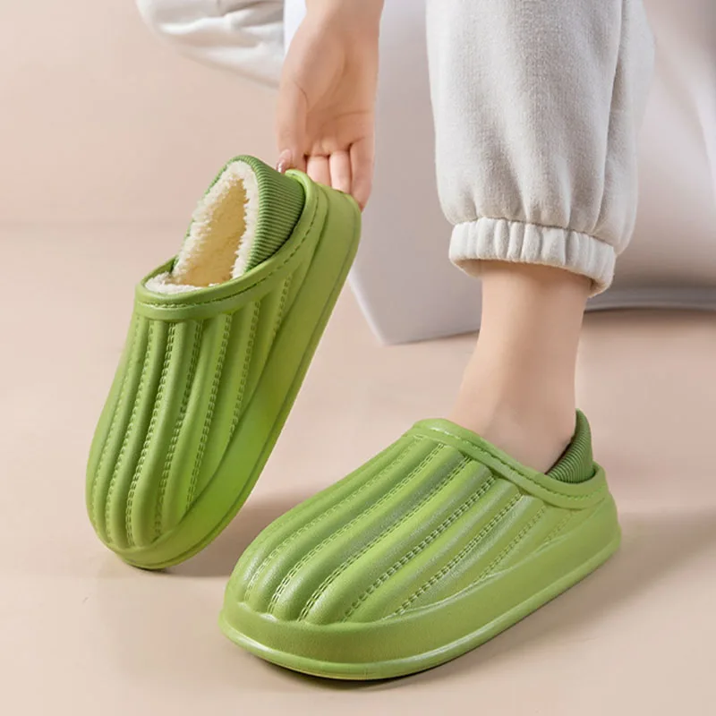 Winter Plush Slippers Warm Thick Sole Women Furry Slippers Ligth EVA Waterproof Outdoor Cotton Shoes Couple Home Slides Indoor
Winter Plush Slippers Warm Thick Sole Women Furry Slippers Ligth EVA Waterproof Outdoor Cotton Shoes Couple Home Slides Indoor