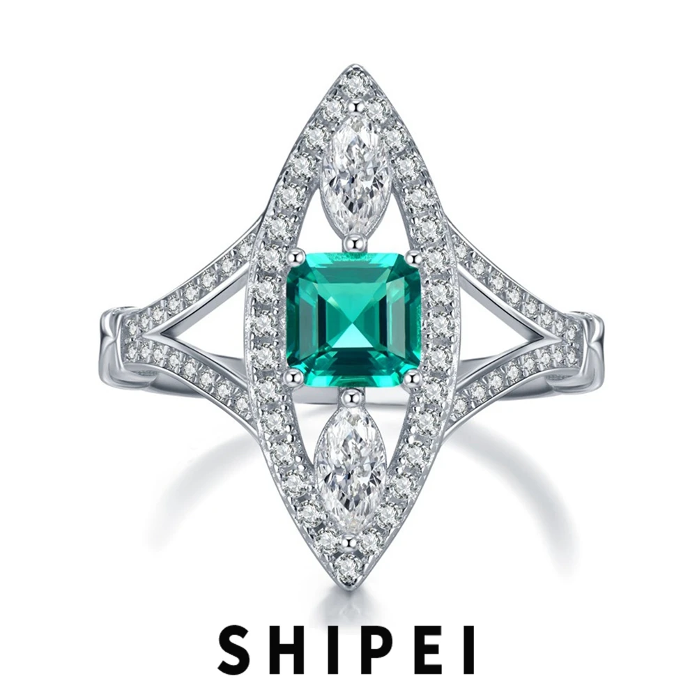 SHIPEI 925 Sterling Silver Asscher Cut 6*6MM Paraiba Tourmaline White Sapphire Gemstone Vintage Women Ring Fine Jewelry Gifts
SHIPEI 925 Sterling Silver Asscher Cut 6*6MM Paraiba Tourmaline White Sapphire Gemstone Vintage Women Ring Fine Jewelry Gifts