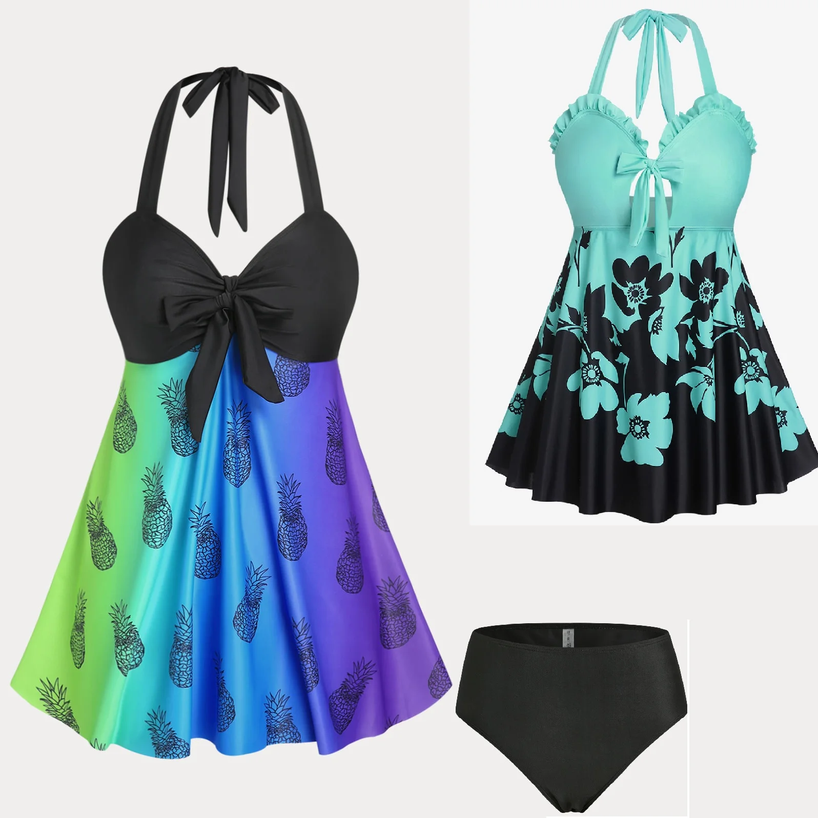 2022 Summer Women'S Swimdress Halter Bathingsuits Plus Size Two Pieces High Waist Printed Bowknot Swimsuit Set Fashion Swimwears
2022 Summer Women'S Swimdress Halter Bathingsuits Plus Size Two Pieces High Waist Printed Bowknot Swimsuit Set Fashion Swimwears