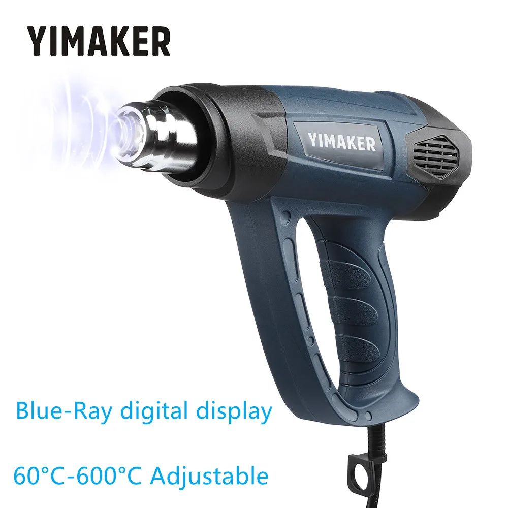YIMAKER 2000W 220V EU Plug Blue-ray LED Display Hot Air Gun Industrial Electric Heat Gun Thermoregulator Soldering Hair dryer
YIMAKER 2000W 220V EU Plug Blue-ray LED Display Hot Air Gun Industrial Electric Heat Gun Thermoregulator Soldering Hair dryer